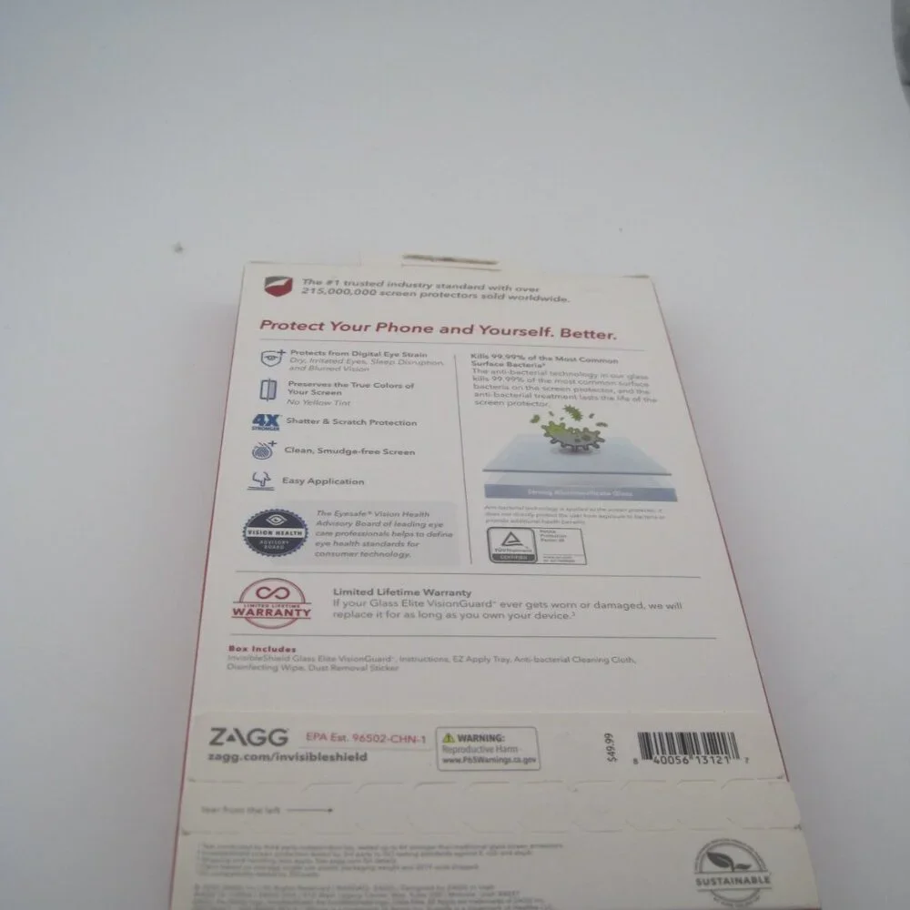 ZAGG INVISIBLE SHIELD GLASS ELITE VISIONGUARD+ IPHONE 5.4